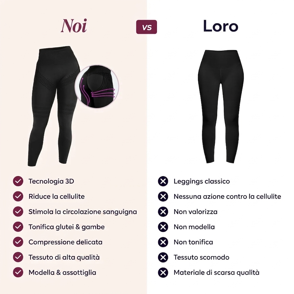 LEGGINS Modellante Anti-Cellulite 3D Drenante